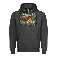 Charcoal Heather merry and bright  dachshund with farm Zipper Hoodie - RanaPortraitStore