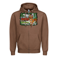 Chestnut merry and bright  dachshund with farm Zipper Hoodie - RanaPortraitStore