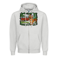 Dove Grey merry and bright  dachshund with farm Zipper Hoodie - RanaPortraitStore