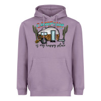 Lavender camping is my happy place Heavyweight Hoodie - CowhideDigitalArt