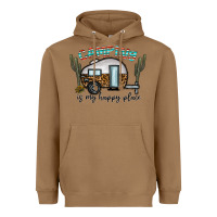 Toasted Coconut camping is my happy place Heavyweight Hoodie - CowhideDigitalArt
