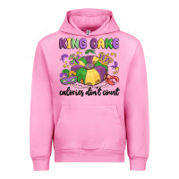 Fuchsia Pink king cake calories don't count Urban Hoodie - MaliasSmallBusiness