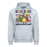 Heather Grey king cake calories don't count Urban Hoodie - MaliasSmallBusiness