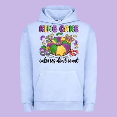 King Cake Calories Don't Count Urban Hoodie Designed By Maliassmallbusiness