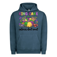 Pigment Midnight Navy king cake calories don't count Urban Hoodie - MaliasSmallBusiness