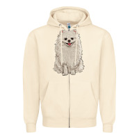 Sandshell white pomeranian Zipper Hoodie - RanaPortraitStore