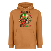 Meerkat Dead İnside But Merry Human Skull Heavyweight Hoodie - FaDigitalArtStudio
