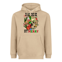 Mushroom Dead İnside But Merry Human Skull Heavyweight Hoodie - FaDigitalArtStudio