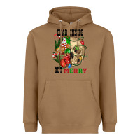 Toasted Coconut Dead İnside But Merry Human Skull Heavyweight Hoodie - FaDigitalArtStudio