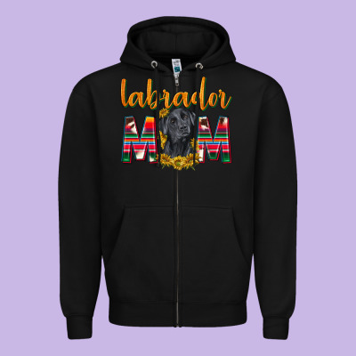Western Labrador Retriever Mom Zipper Hoodie Designed By Texasbilliewilder