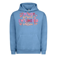 Pigment Pebble Blue i'm not perfect i'm limited edition Urban Hoodie - MaliasSmallBusiness