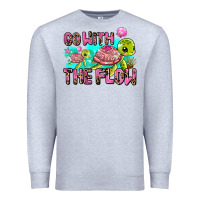 Heather Grey go with the flow Premium Sweatshirt - AdoDesignShop