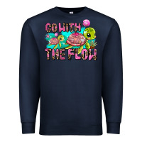 Navy go with the flow Premium Sweatshirt - AdoDesignShop