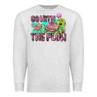Oatmeal Heather go with the flow Premium Sweatshirt - AdoDesignShop