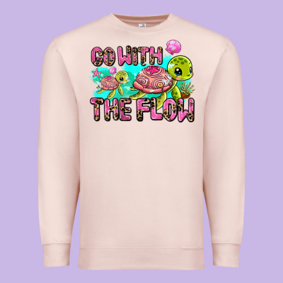 Go With The Flow Premium Sweatshirt Designed By Adodesignshop