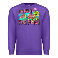 Purple go with the flow Premium Sweatshirt - AdoDesignShop