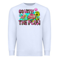 White go with the flow Premium Sweatshirt - AdoDesignShop