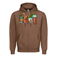 Chestnut cowgirl coffee cups Zipper Hoodie - Zillion Design Studio
