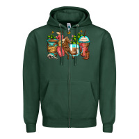 Sports Green cowgirl coffee cups Zipper Hoodie - Zillion Design Studio