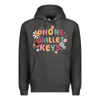 Charcoal Heather phone wallet keys Premium Hoodie - MaliasSmallBusiness