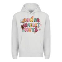 Dove Grey phone wallet keys Premium Hoodie - MaliasSmallBusiness