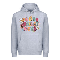 Heather Grey phone wallet keys Premium Hoodie - MaliasSmallBusiness