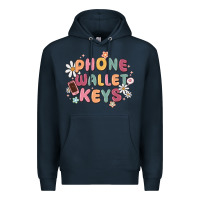 Navy phone wallet keys Premium Hoodie - MaliasSmallBusiness