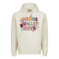 Oatmeal Heather phone wallet keys Premium Hoodie - MaliasSmallBusiness