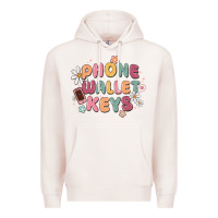 Pale Pink phone wallet keys Premium Hoodie - MaliasSmallBusiness