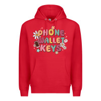 Red phone wallet keys Premium Hoodie - MaliasSmallBusiness