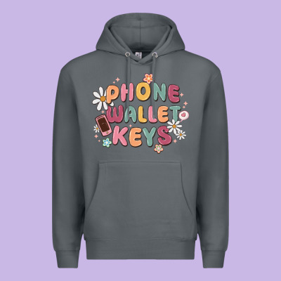 Phone Wallet Keys Premium Hoodie Designed By Maliassmallbusiness
