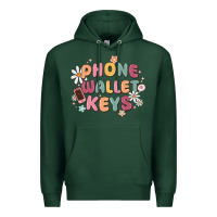 Sports Green phone wallet keys Premium Hoodie - MaliasSmallBusiness