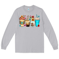 Moon Dust flowers with coffee Long Sleeve Tee - Zillion Design Studio