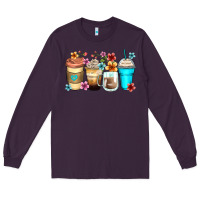 Plum flowers with coffee Long Sleeve Tee - Zillion Design Studio