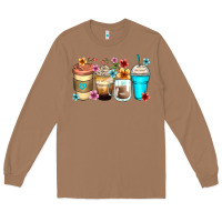 Toasted Coconut flowers with coffee Long Sleeve Tee - Zillion Design Studio