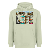Matcha camping life Heavyweight Hoodie - CowhideDigitalArt