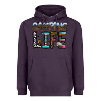 Plum camping life Heavyweight Hoodie - CowhideDigitalArt
