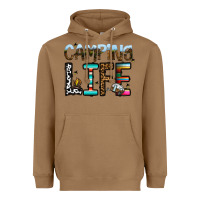 Toasted Coconut camping life Heavyweight Hoodie - CowhideDigitalArt