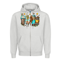 Dove Grey cowboy coffee cups Zipper Hoodie - Zillion Design Studio
