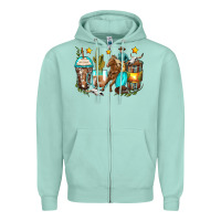 Seafoam cowboy coffee cups Zipper Hoodie - Zillion Design Studio