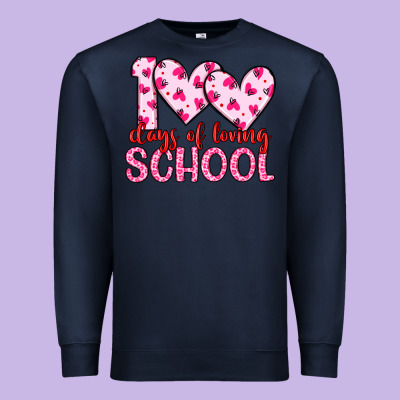 100 Days Of Loving School Premium Sweatshirt Designed By Artiststas
