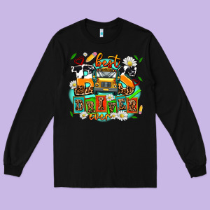 Best Bus Driver Ever Long Sleeve Tee Designed By Adodesignshop