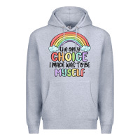 Heather Grey gay pride Premium Hoodie - MaliasSmallBusiness