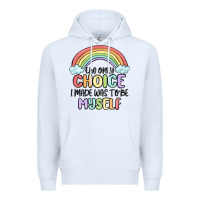 White gay pride Premium Hoodie - MaliasSmallBusiness