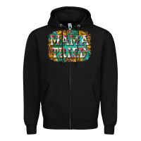 Black western mama tried with sunflowers and gemstone Zipper Hoodie - texasbilliewilder