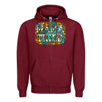 Burgundy western mama tried with sunflowers and gemstone Zipper Hoodie - texasbilliewilder