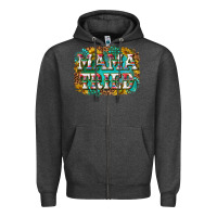 Charcoal Heather western mama tried with sunflowers and gemstone Zipper Hoodie - texasbilliewilder
