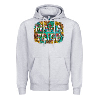 Heather Grey western mama tried with sunflowers and gemstone Zipper Hoodie - texasbilliewilder