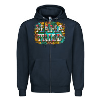 Navy western mama tried with sunflowers and gemstone Zipper Hoodie - texasbilliewilder