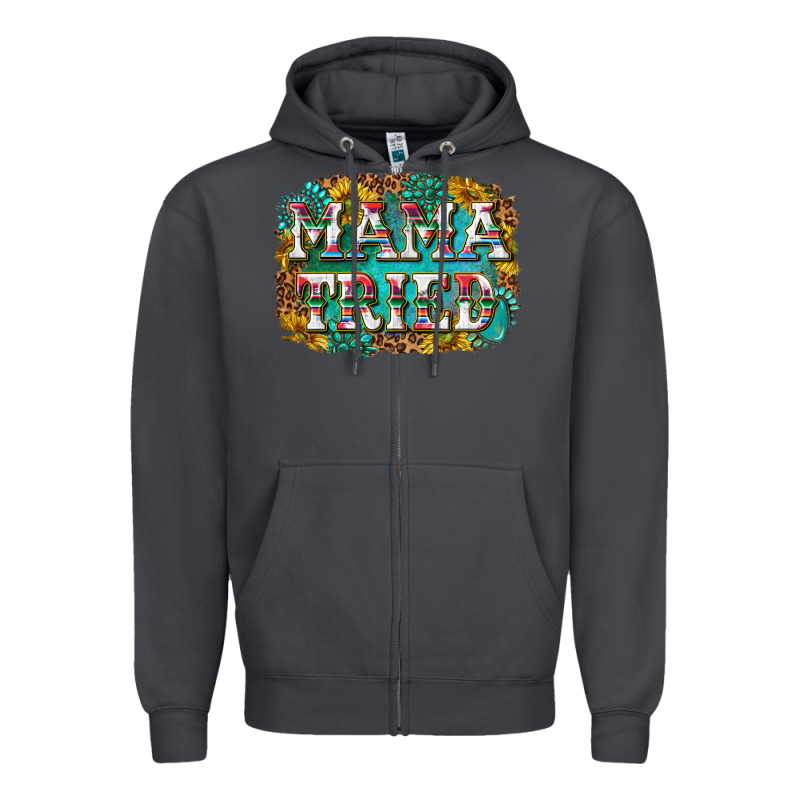 Western Mama Tried With Sunflowers And Gemstone Zipper Hoodie by texasbilliewilder | Teevron